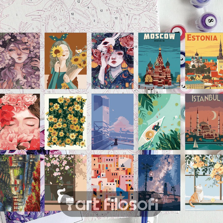 

IMPOR TERBARU Paint By Number 2x3cm DIY Kit