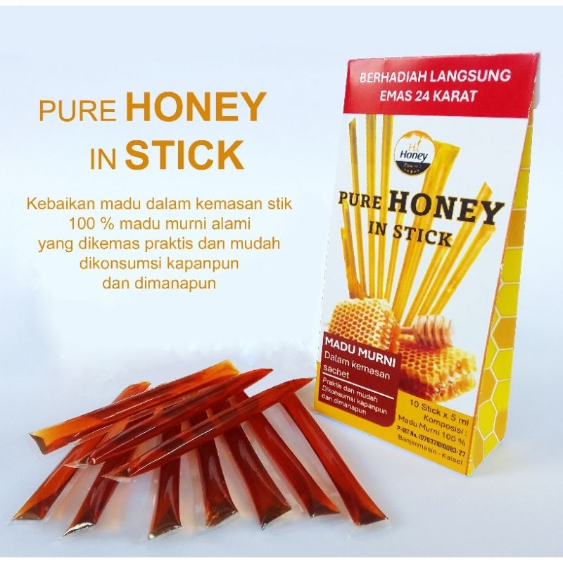 

Hi Honey Stick madu murni 100 % dalam kemasan sachet, Hi honey madu stik