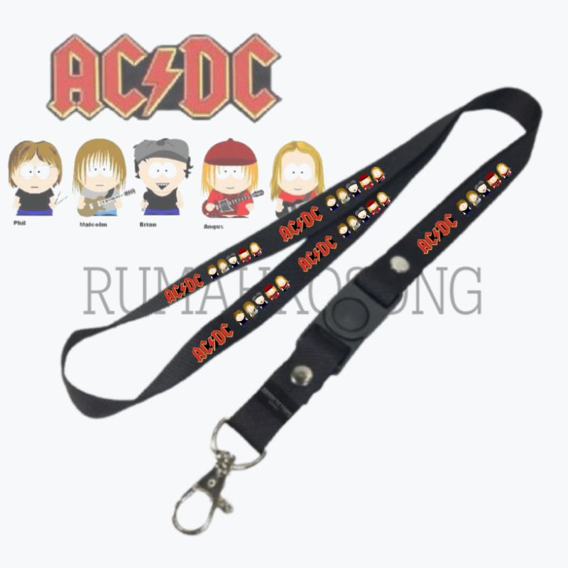 

TALI LANYARD ACDC / LANYARD BAND / LANYARD ART / GANTUNGAN HANDPHONE NAME TAG KARTU NAMA ID CARD / LANYARD POLOS / LANYARD HITAM