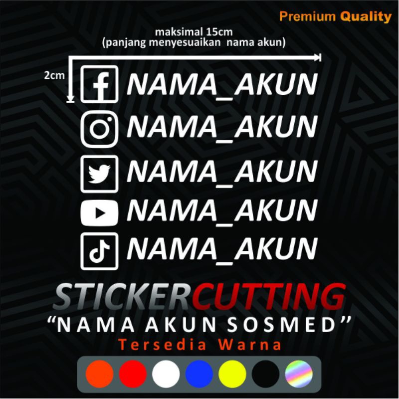 

cutting sticker nama akun