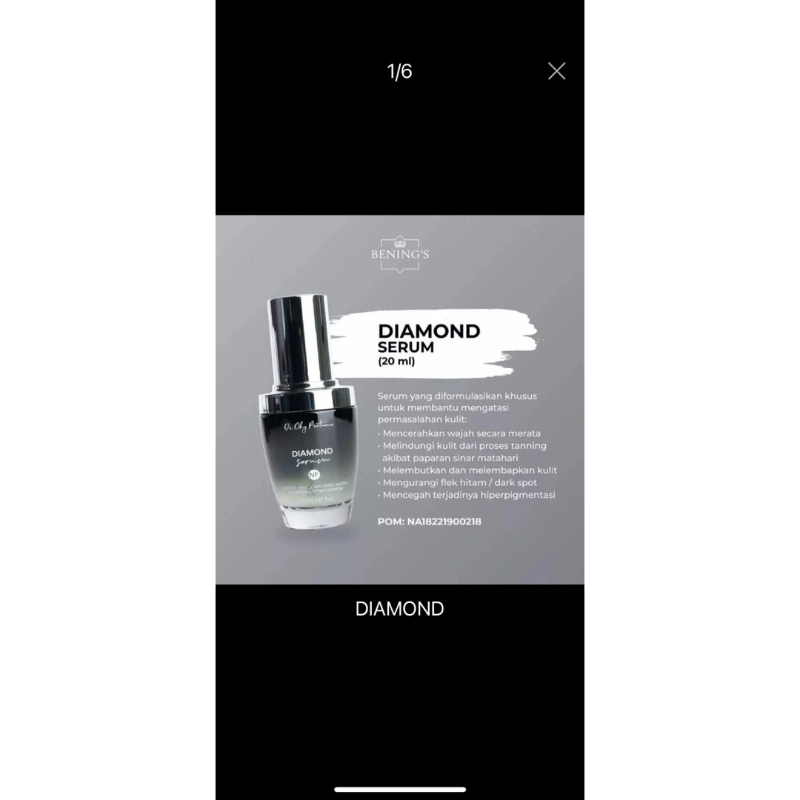 Serum Diamond Benings clinic / serum regeneration beningsclinic / serum anti aging benings / serum a