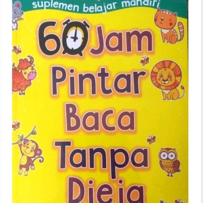 CUCI GUDANG Buku 6 Jam Pintar Baca Tanpa Dieja Full Colour ORIGINAL Besar