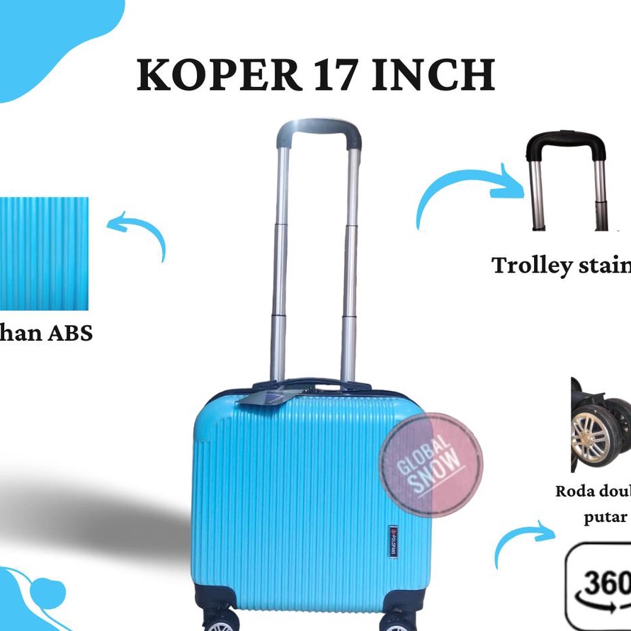 PROMO AWAL TAHUN Koper 17inchi Polo Fans  Global Snow  Koper 17inch Travel  Koper 17 inchi  Koper 17