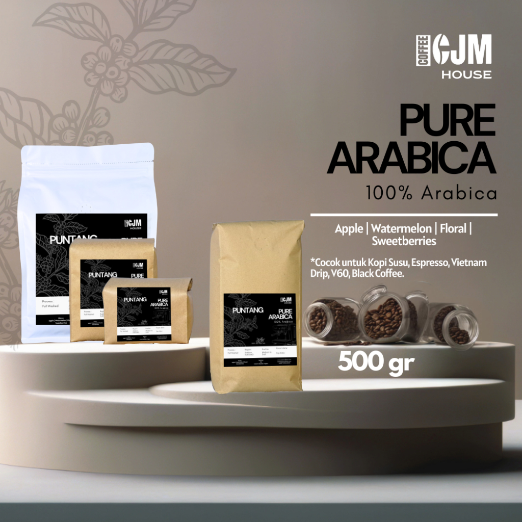 

500Gr Pure Arabica Puntang | CJM Coffee House | Kopi Premium Super Asli | Kopi Arabika Asli