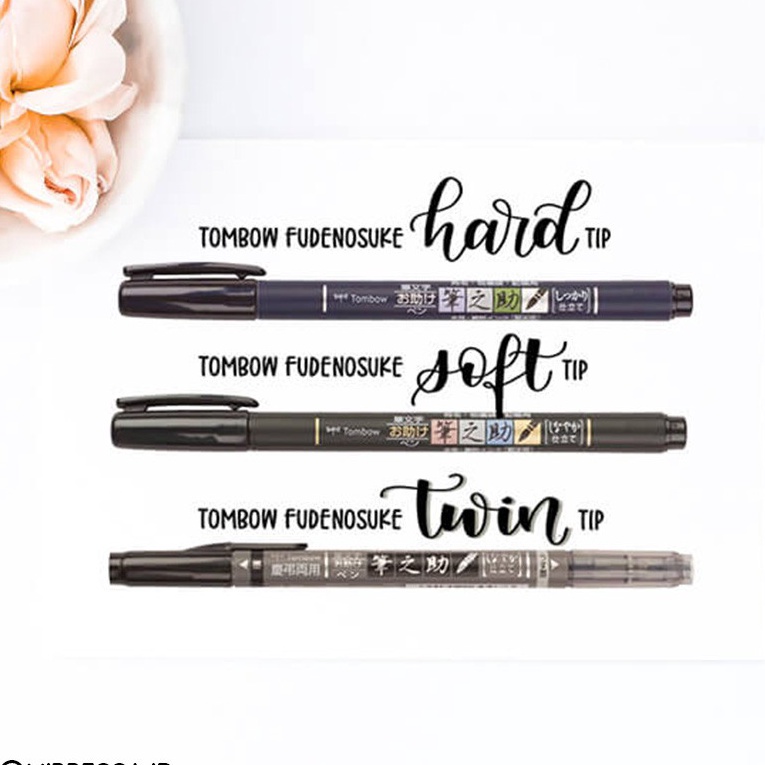 

DIJAMIN BARU TOMBOW FUDENOSUKE BRUSH PEN SOFT HARD TWIN TIP kaligrafi igraphy writing lettering