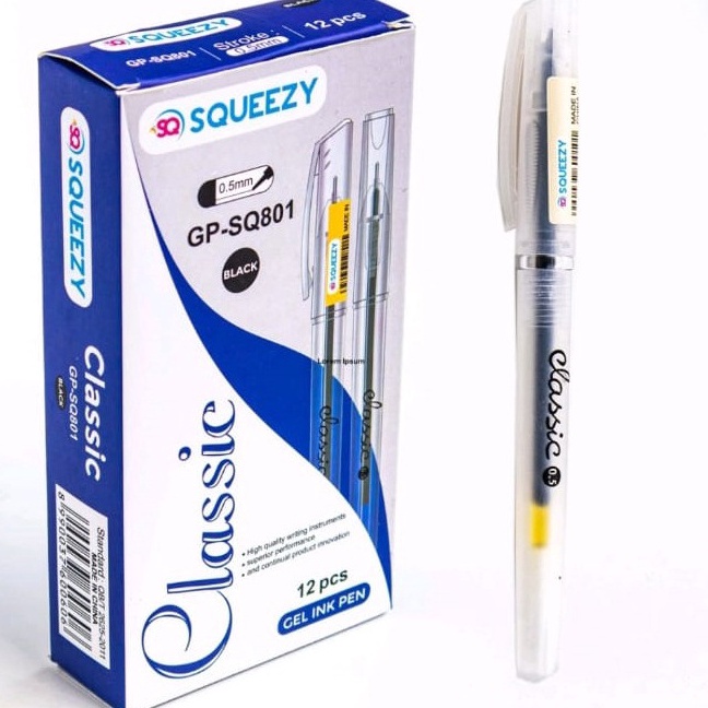 

TERLARISSS Pulpen SQUEEZY Gel Pen 5 MM isi 12 5 MM Pena GPSQ81