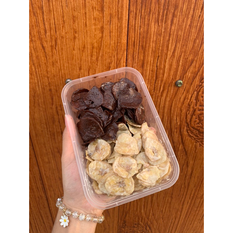 

kripik pisang coklat lumer varian mix isi 250gram