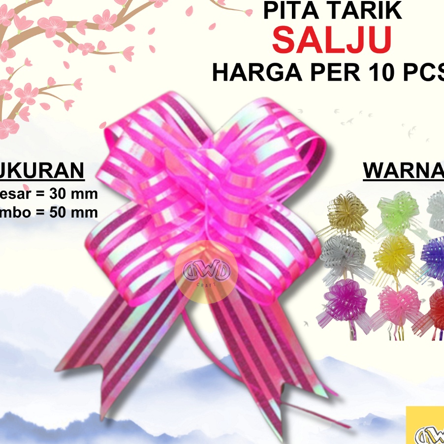 

NEWPRODUCT Pita Tarik SALJU Organdi Pita Serut