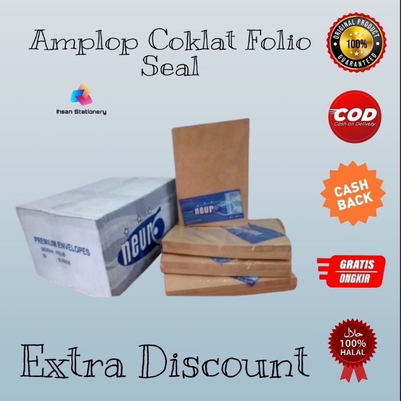 

Amplop Coklat Folio Seal Isi 10 & 100