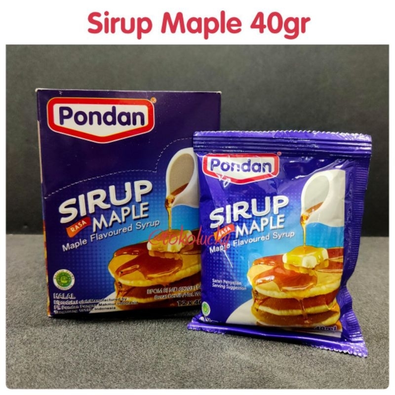 

Pondan Sirup Maple 40gr/sirup maple sachet