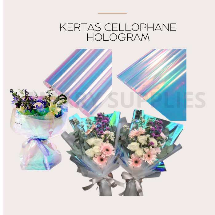 

[ECER] Kertas Hologram Cellophane Wrapping Bouquet Kertas Bungkus Kado Buket