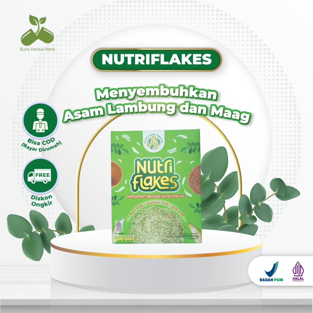 

Nutriflakes Sereal Umbi Garut Atasi Asam Lambung Magh Gerd 100% Original BPOM