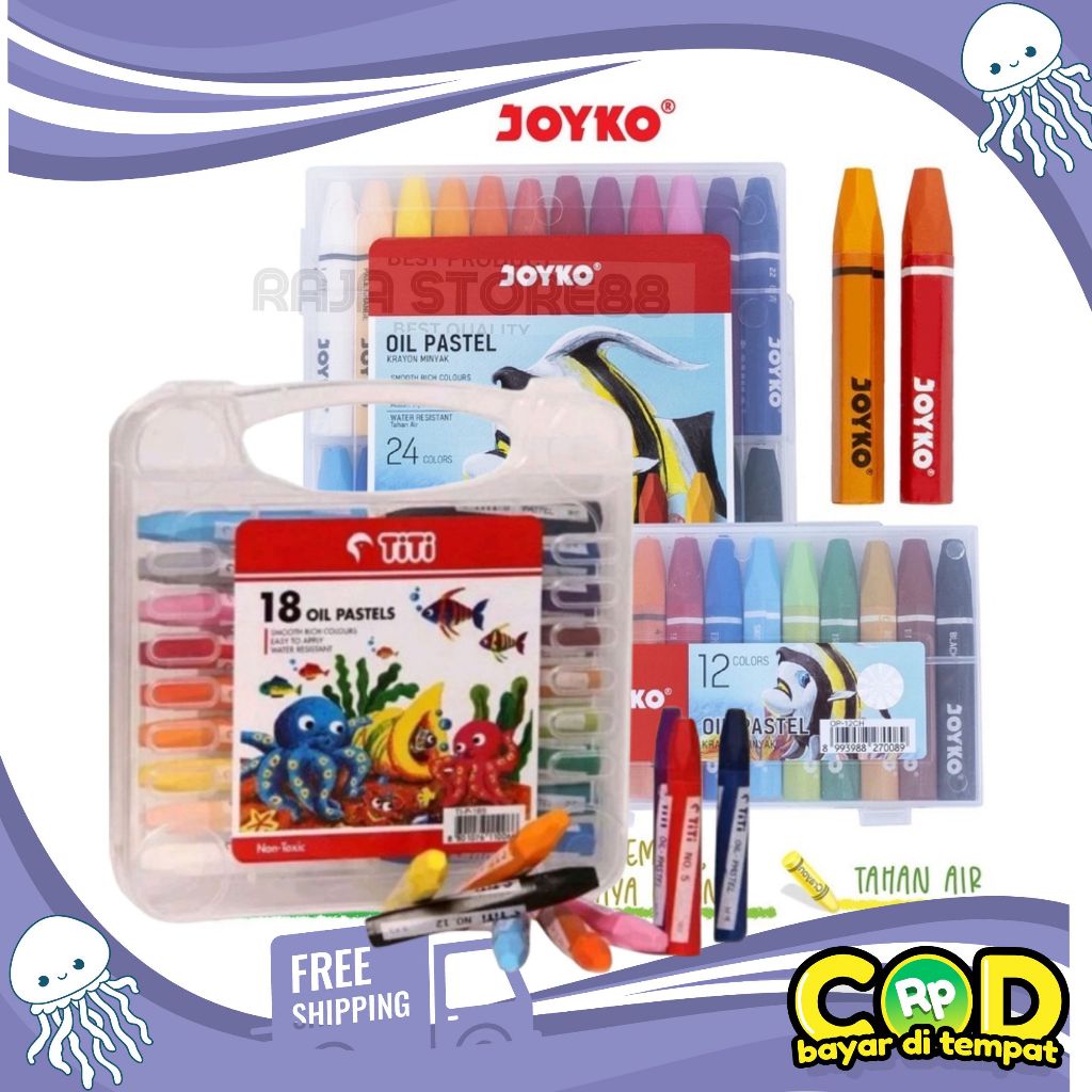 

TITI / JOYKO OIL PASTEL KRAYON MINYAK CRAYON 48 WARNA ( 1set )