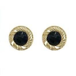 anting giwang bulat aksesoris kebaya cantik mata hitam