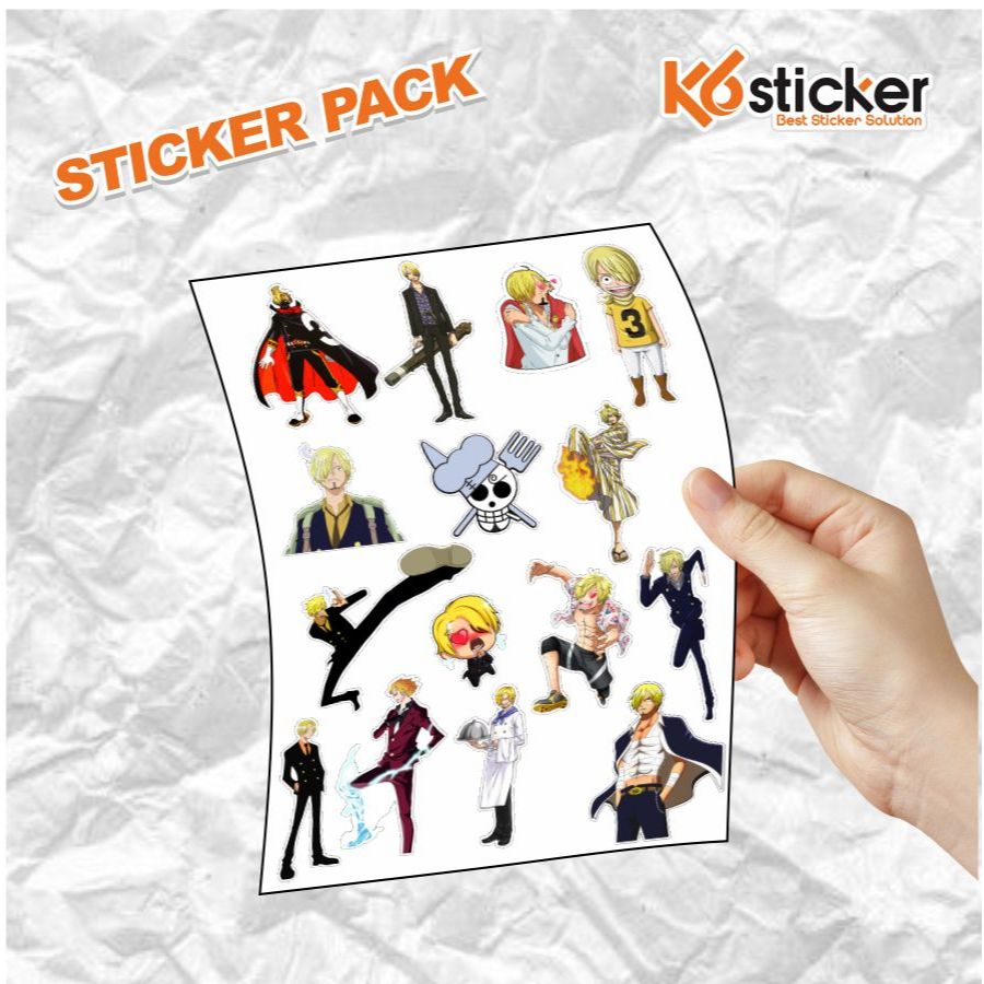 

STIKER PACK - 15pcs VINSMOKE SANKI - LAPTOP, AKSESORIS HP, ANTI AIR, MOTIF,HELM.