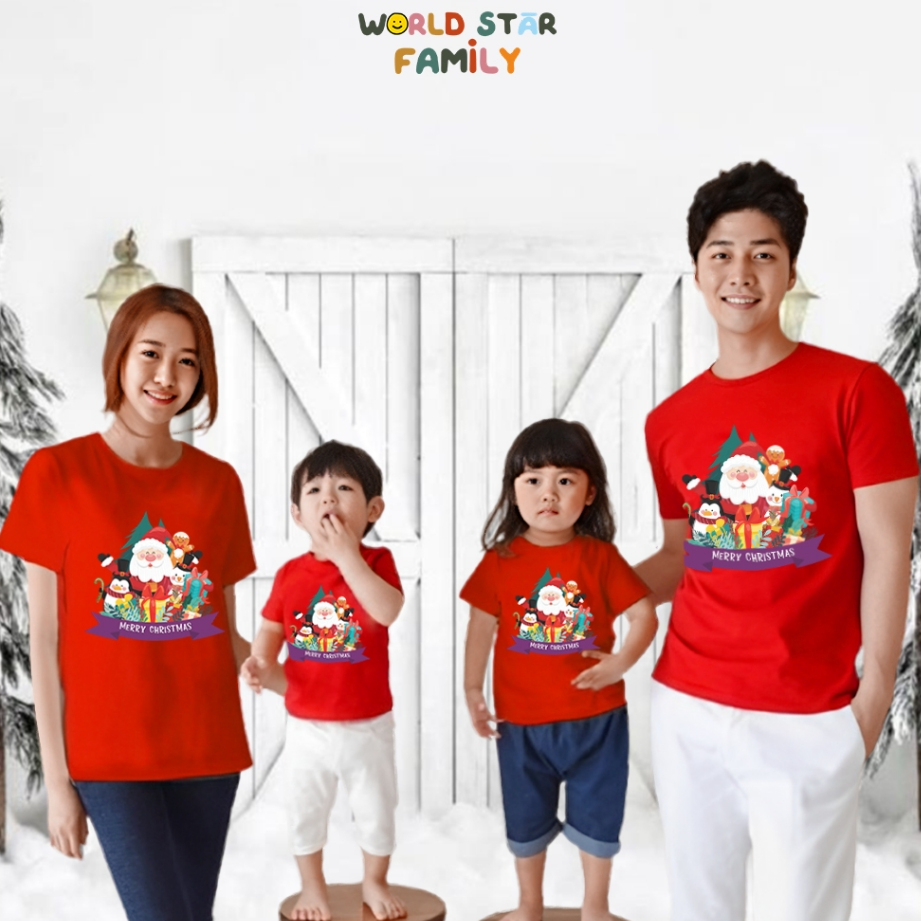 WSF BAJU NATAL KELUARGA KAOS NATAL KAOS NATAL KELUARGA BAJU NATAL WANITA BAJU NATAL ANAK KAOS MERRY 