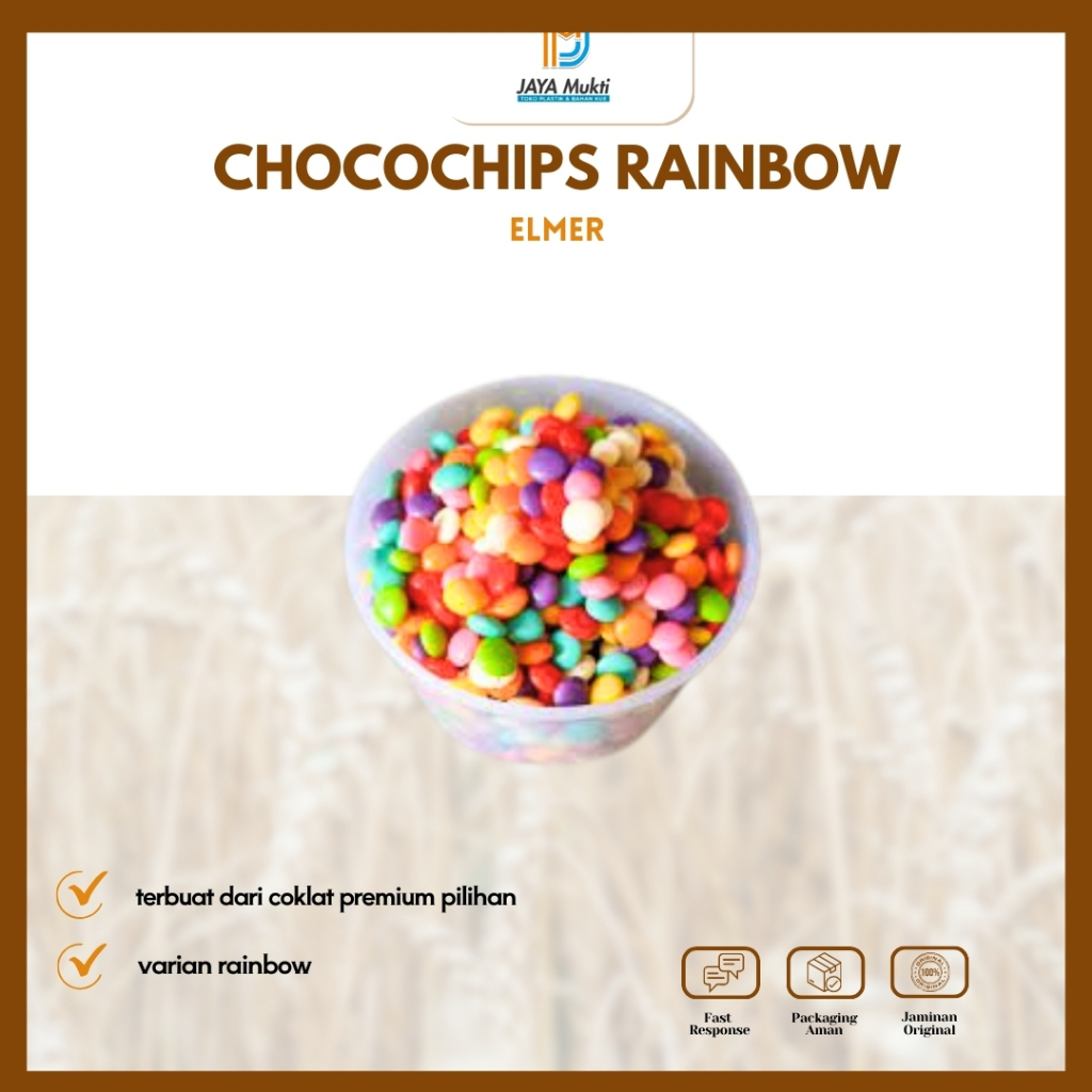 

Chocochips Rainbow Elmer 35-100 gram