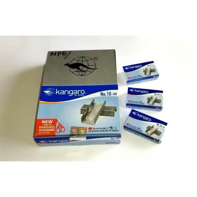 

Isi stapler isi staples kecil no 10 kangaroo harga perkotak ( isi 20 kotak kecil ) grosir refill