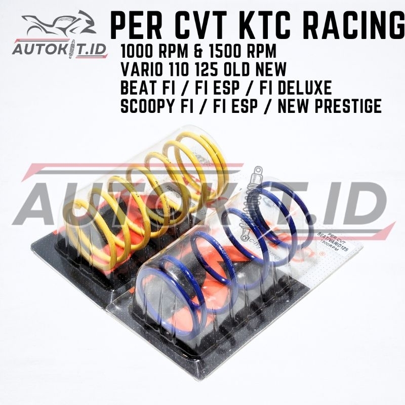 PER CVT KTC RACING 1000 RPM & 1500 RPM Untuk Motor VARIO 110 125 / BEAT FI, FI ESP, DELUXE / SCOOPY 