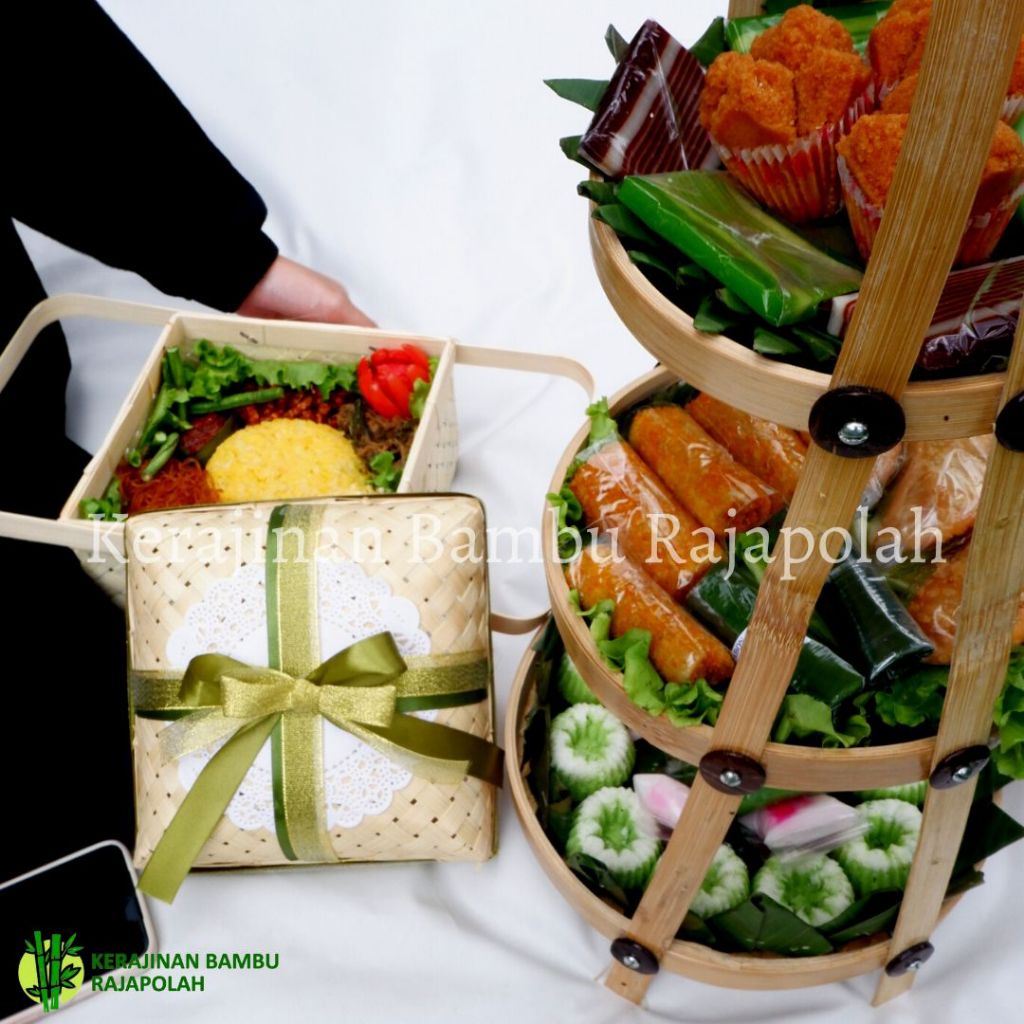 sokase/besek bambu jinjing/besek bambu tradisional packaging hampers/catering