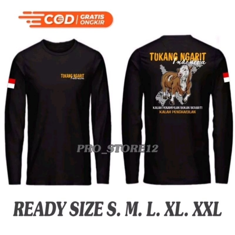 KAOS LENGAN PANJANG TUKANG NGARIT INDONESIA SAPI NEW X