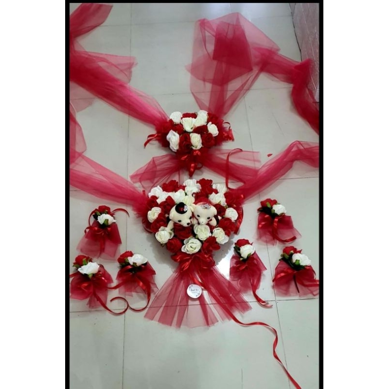 Bunga mobil pengantin/ dekorasi mobil pengantin/ Bunga mobil pengantin siap pakai/ Bunga pengantin