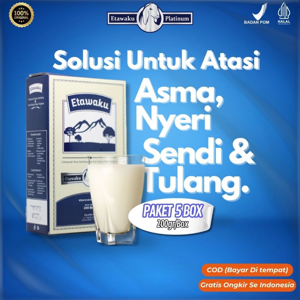 

Etawaku Platinum - Susu Kambing Etawa Murni Original 5 Box