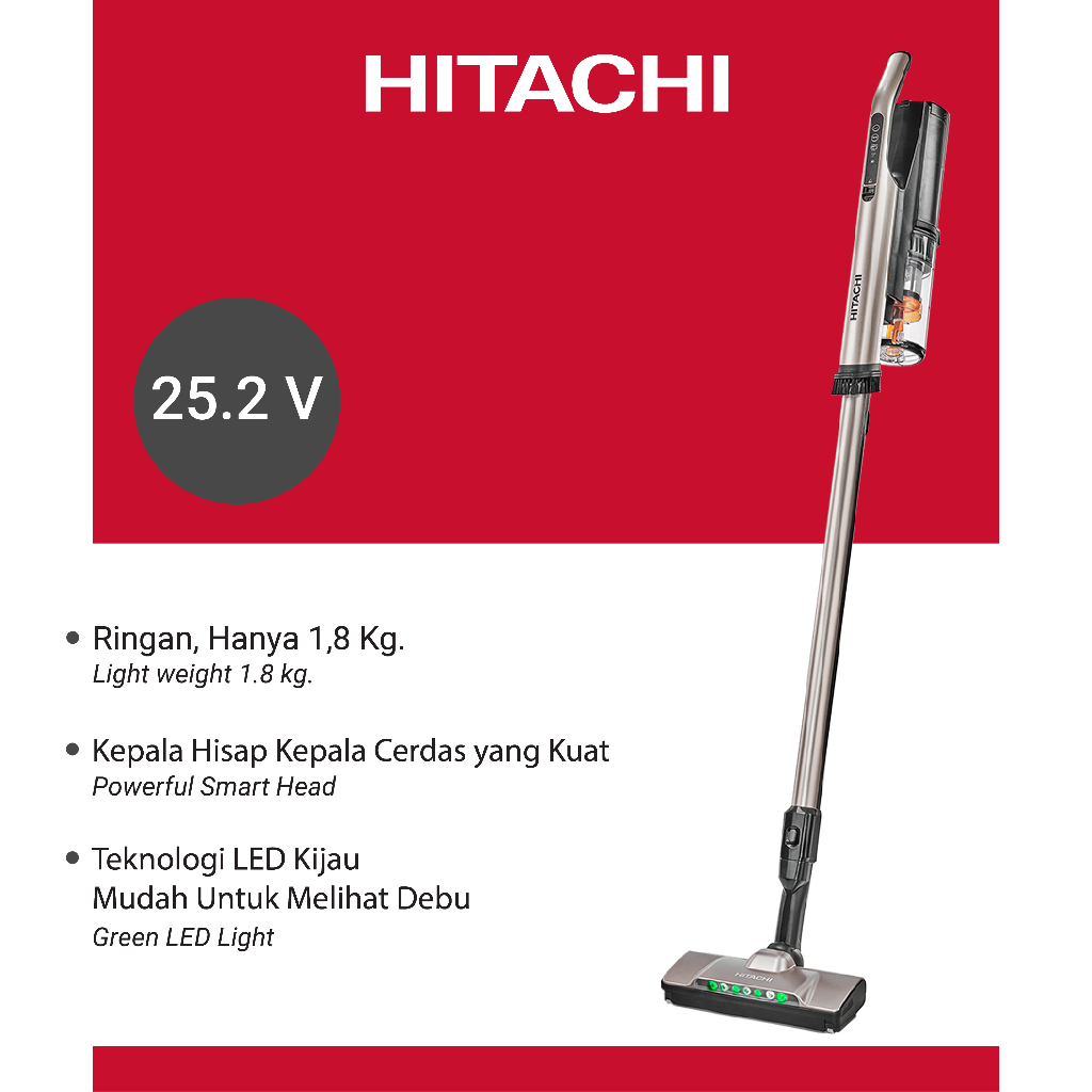 HITACHI Vacuum Cleaner Cordless Stick PV-XH3M Champagne Gold