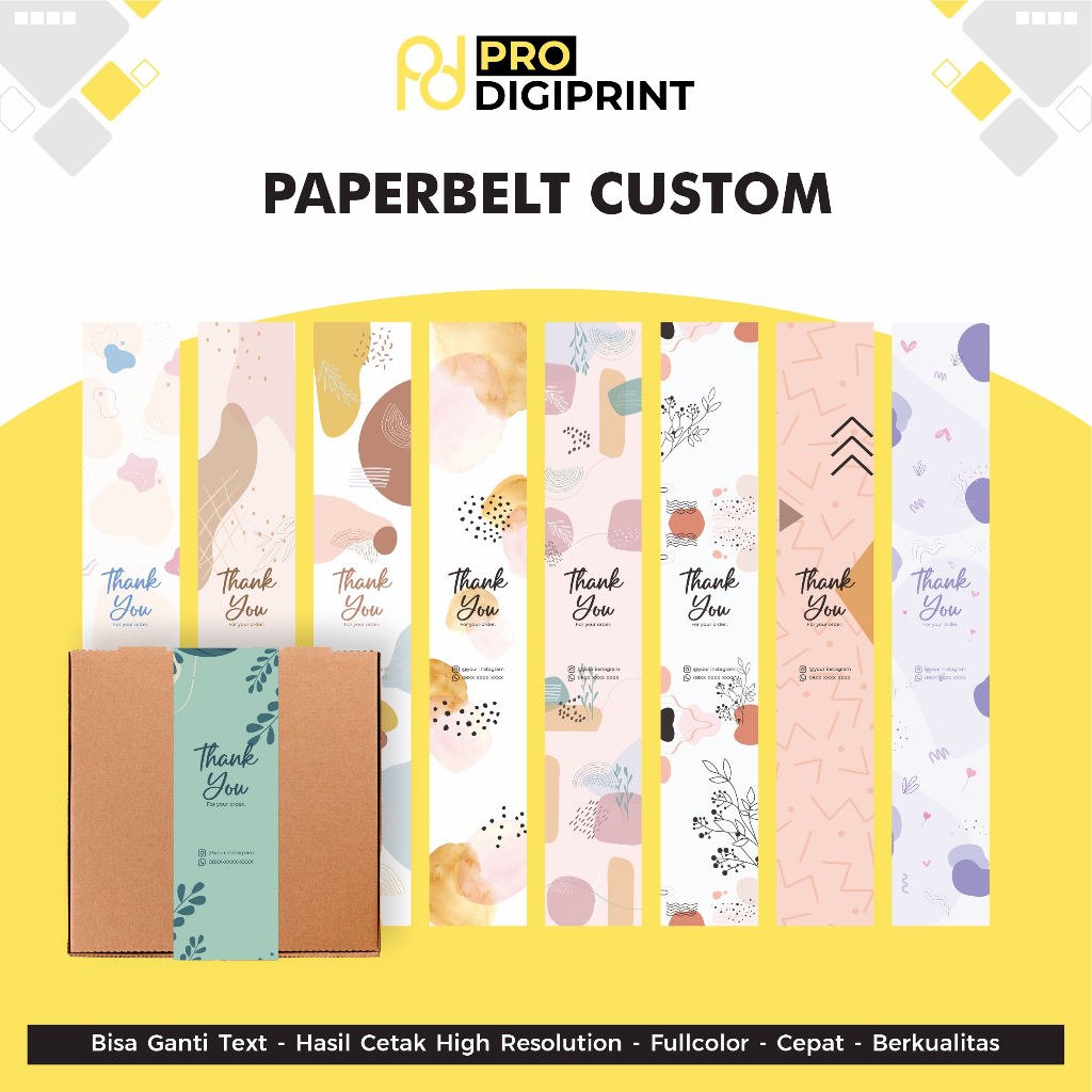 

Cetak Paper Belt - Packaging Sleeve Custom Ukuran 5 x 30,5 cm / 7,5 x 46,5 cm ( Pro Digiprint )