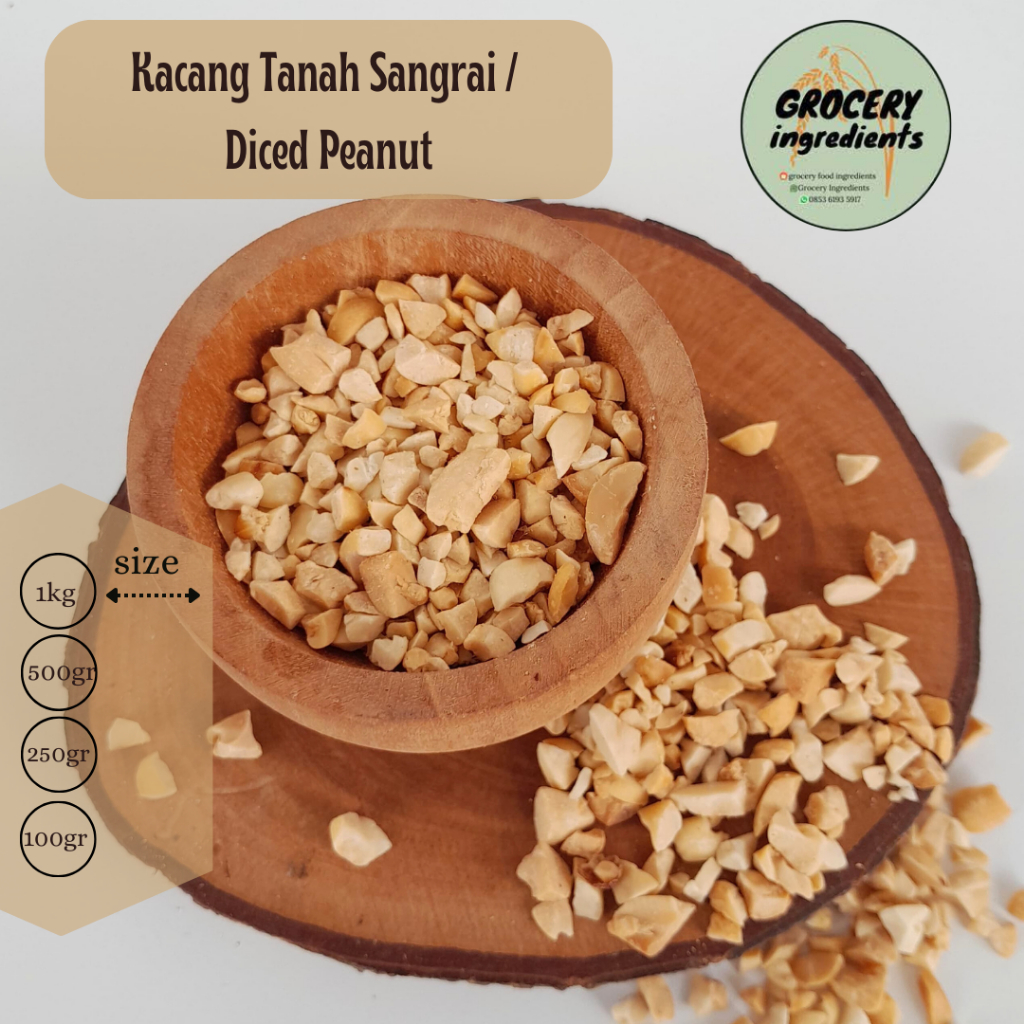 

Kacang tanah sangrai 100gram / Diced Peanut