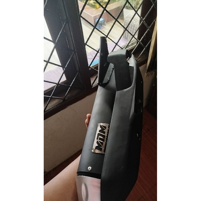 knalpot mdm tabung vario emblem stenlis