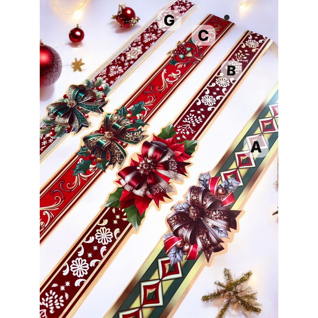 

CAROL - Paper belt sleeve box toples jar natal christmas pita kertas