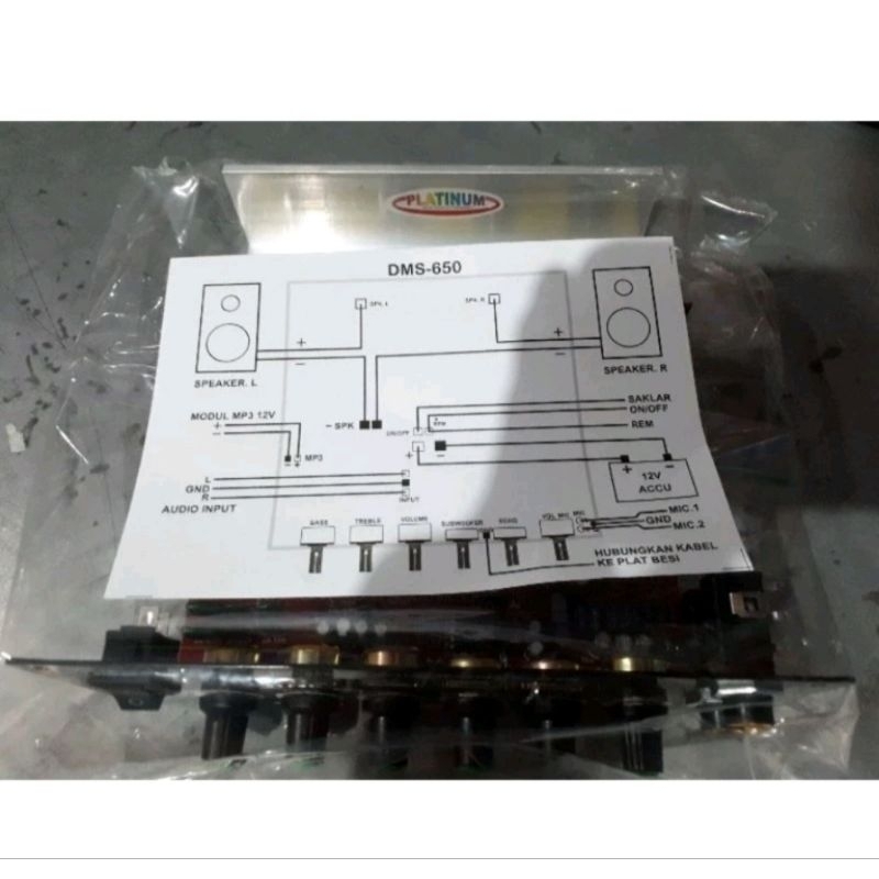 DMS-650 PANEL, KIT MOBIL 12VDC AKTIF SPEAKER STEREO SUBWOOFER