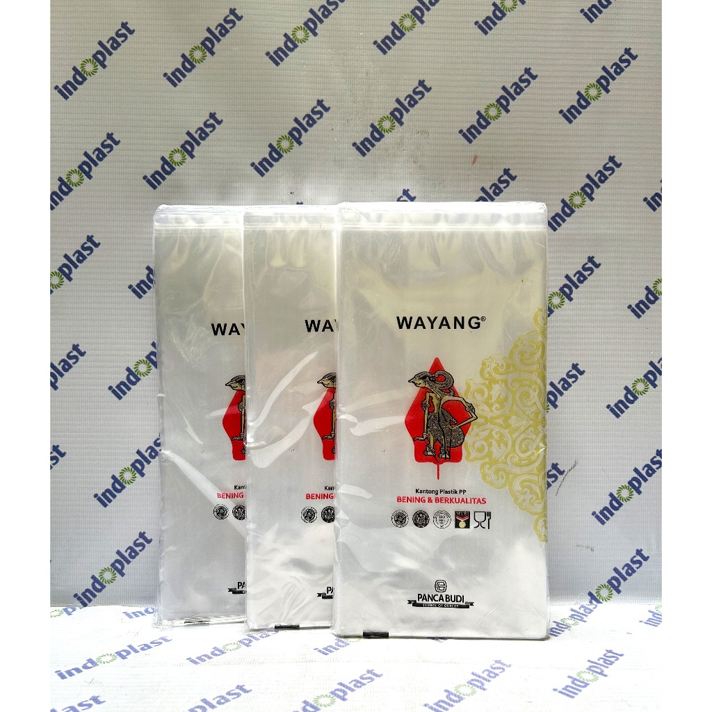 Plastik Bening Cap Wayang Ukuran 12x25x05