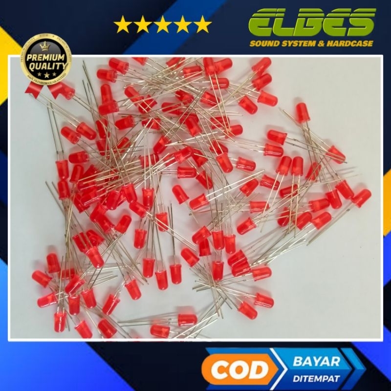 LAMPU LED 5MM MERAH,KUNING,HIJAU,BIRU(/10PCS)