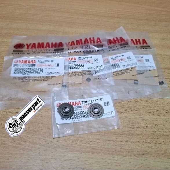 ORIGINAL GENUINE//KUKU KLEP+TOPI PER KLEP RETAINER PAYUNG KLEP YAMAHA MIO SPORTY/SMILE NEW GARNIS MI