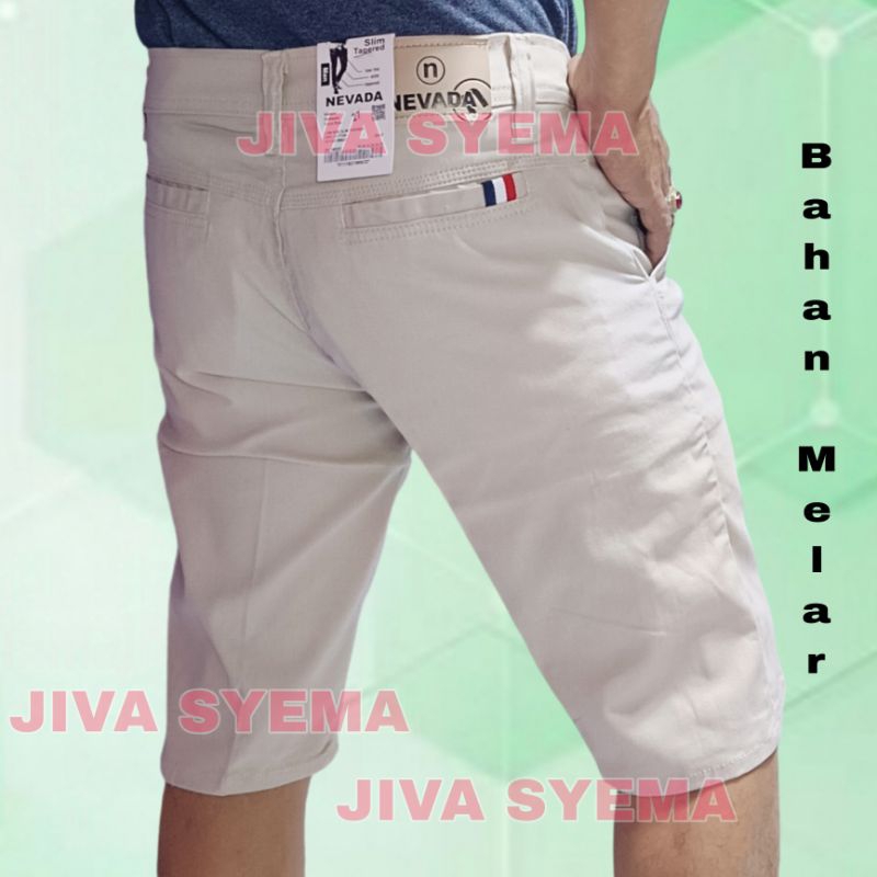 Celana Pendek Chino Pria Katok Chino Kain Bahan Melar