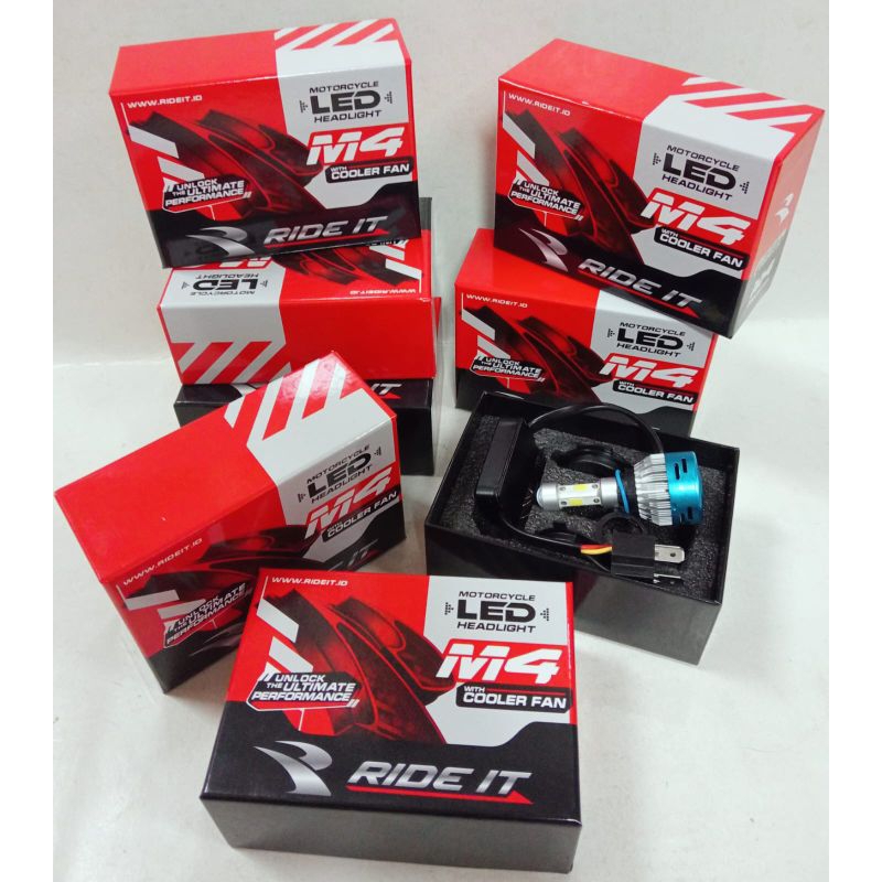 LAMPU LED BOHLAM LED DEPAN RIDE IT 4 SISI SUPER TERANG BILED PROJI BILED H6 SUPER TERANG RIDE IT UNI