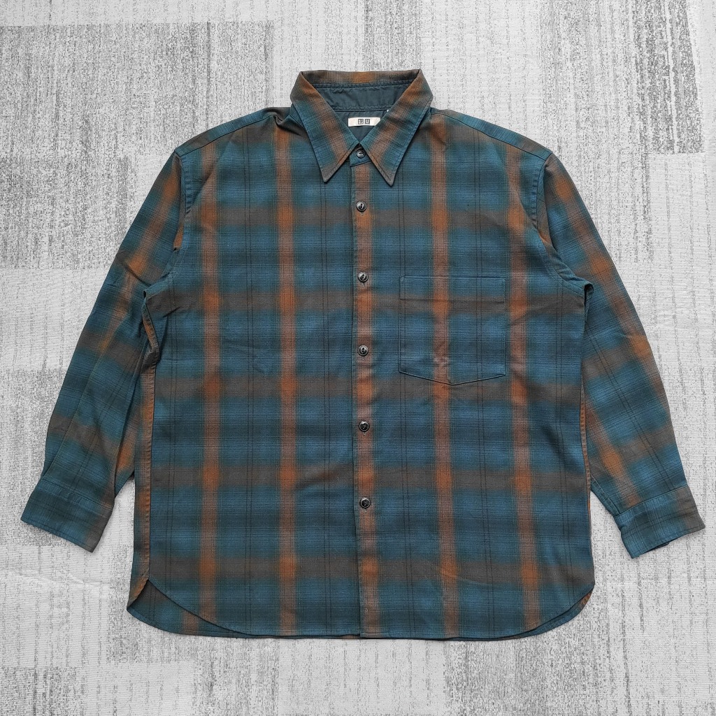 Uniqlo U Heavy Flannel Shirt Kemeja Outer Veterano