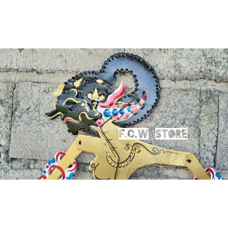 WERKUDARA Wayang kertas (badan warna EMAS/BROM)