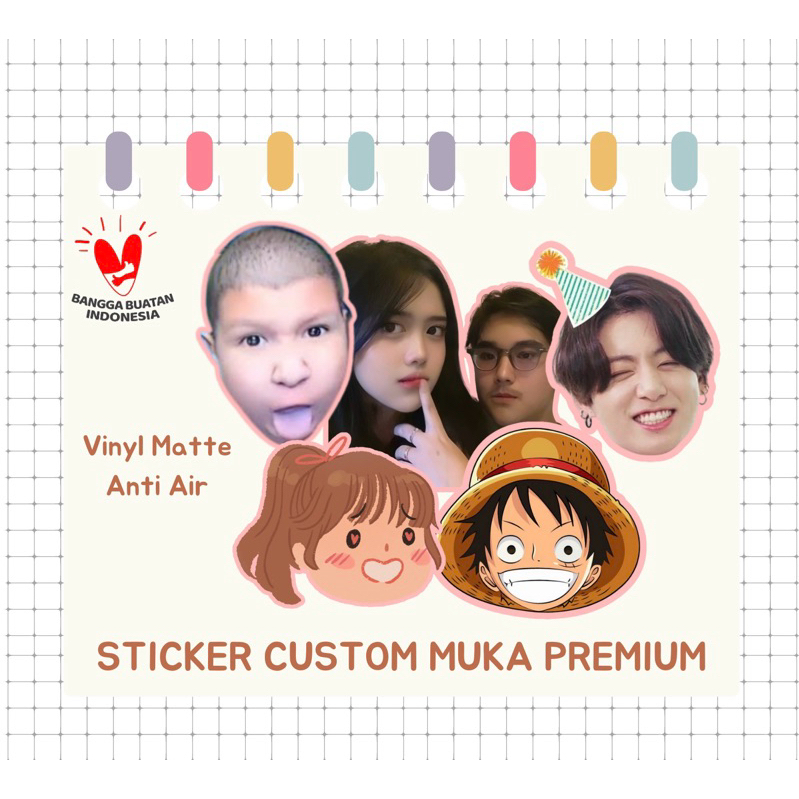 

[Isi 50 pcs] STICKER CUSTOM MUKA