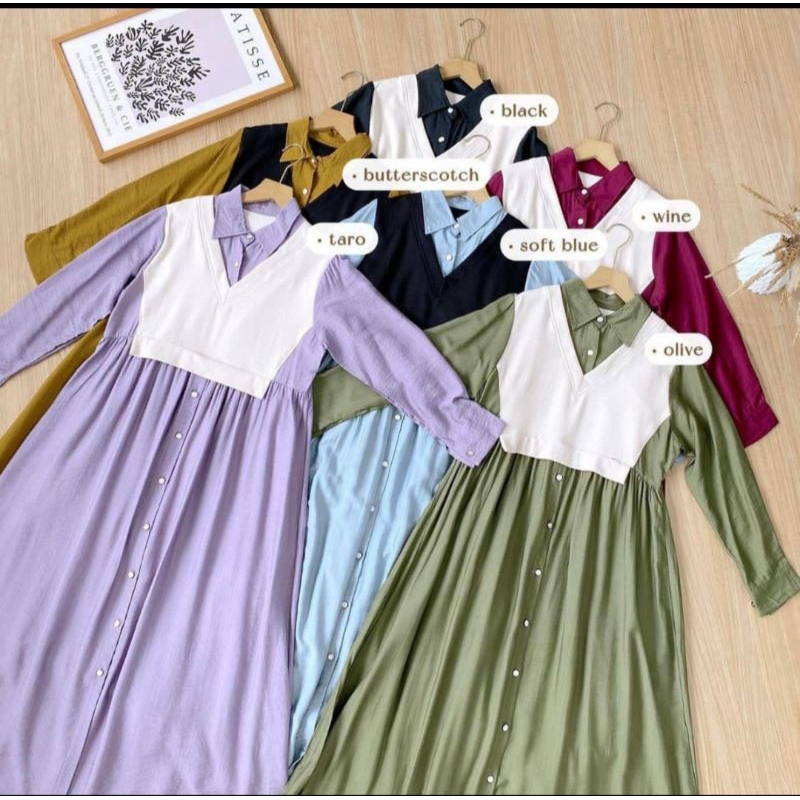 GAMIS ANDIVA BAHAN CRINKLE AIRFLOW