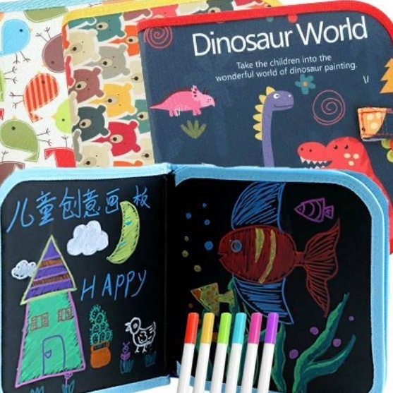 

TREND AWAL TAHUN MAGIC BOOK MENGGAMBAR MEWARNAI REUSEABLE DRAWING BOOK GRAFFITI BOOK BUKU GAMBAR TANPA DEBU NO MESS