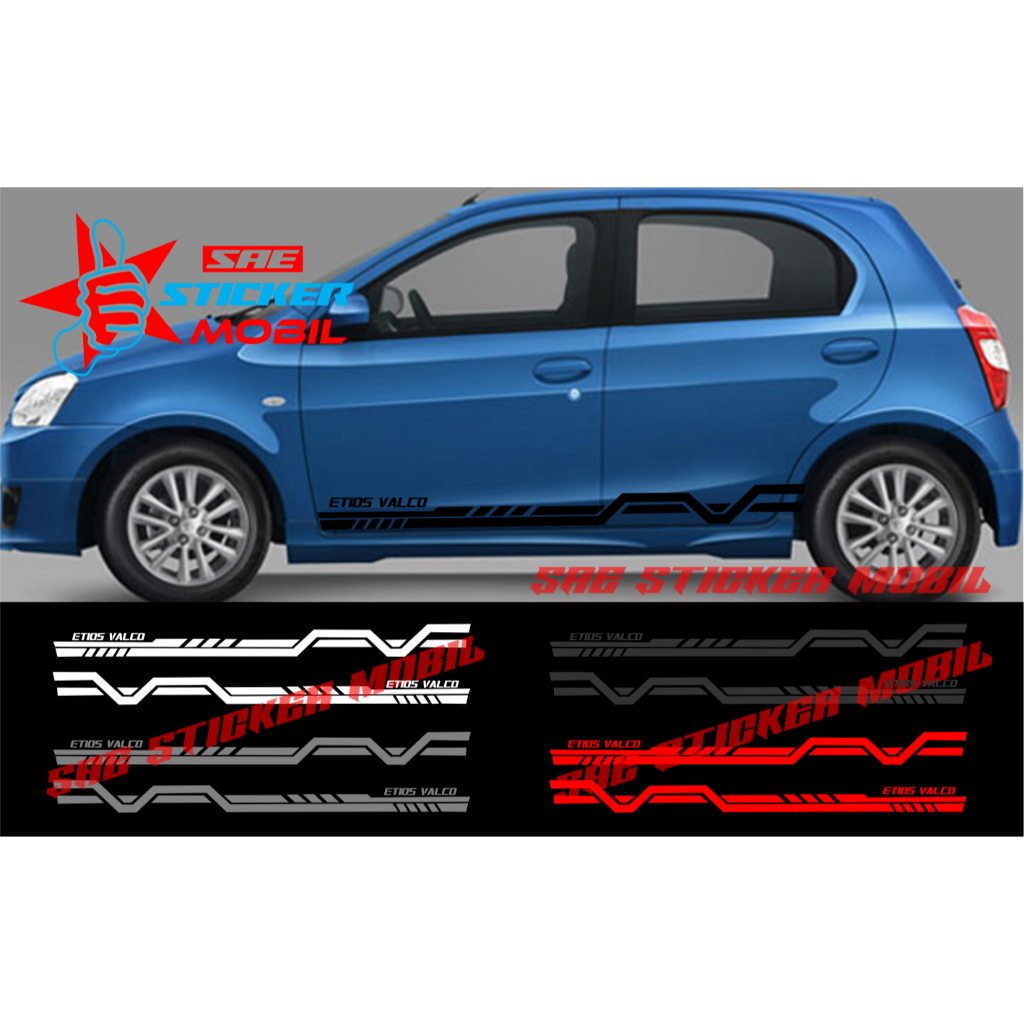CUTTING STICKER MOBIL ETIOS VALCO STICKER LIST BODY SAMPING MOBIL TOYOTA ETIOS VALCO