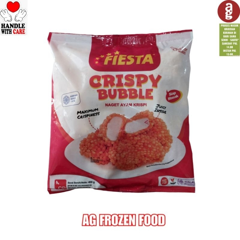 

Fiesta Chiken Nugget Crispy Bubble 400 Gram