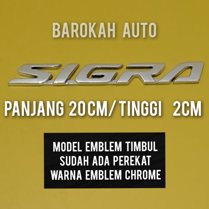 SEGERA BELI sigra logo mobil emblem sigra chrome