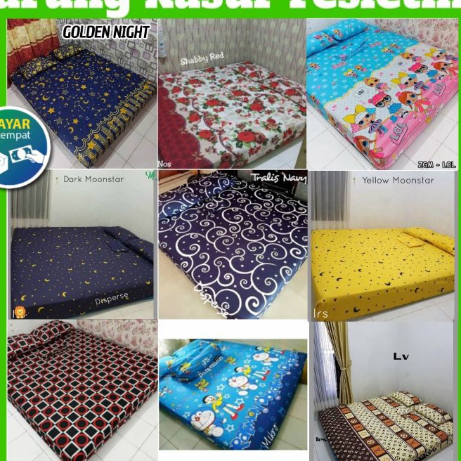 KP8 Sarung urung kasur busa resleting no 1 no 2 18x2x15 16x2x15 karakter