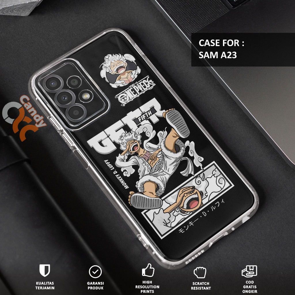 Case SAMSUNG A23 - Casing SAMSUNG A23 Motif OP GEAR - Softcase Premium Fourside - Bening Transparant