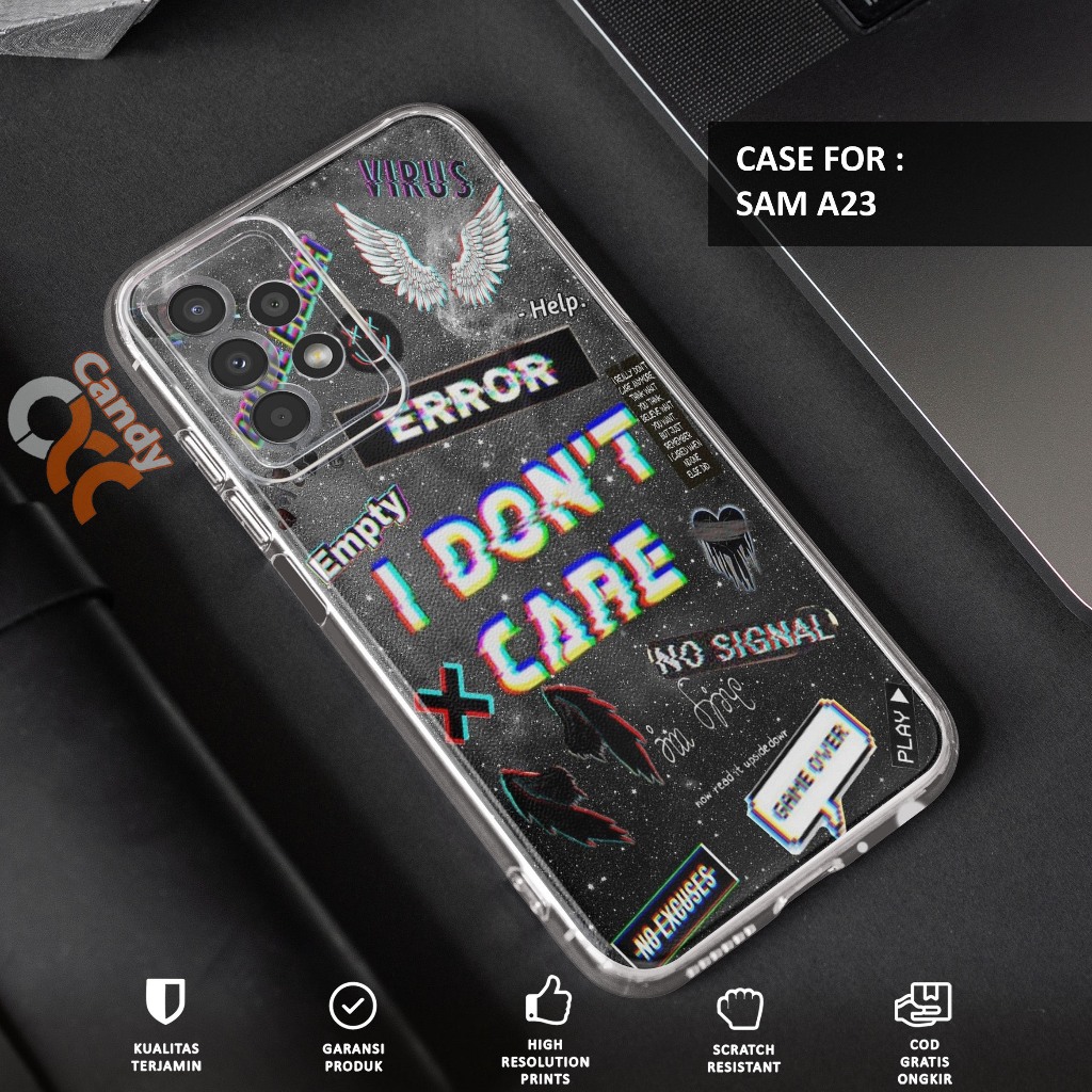 Case SAMSUNG A23 - Casing SAMSUNG A23 Motif POSTERBAND - Softcase Premium Fourside - Bening Transpar