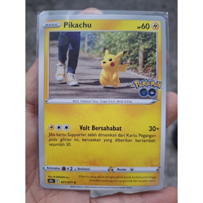 KARTU PIKACHU HOLO POKEMON GO